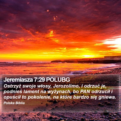 Jeremiasza 7:29 POLUBG Bible Verse Image
