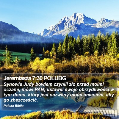 Jeremiasza 7:30 POLUBG Bible Verse Image