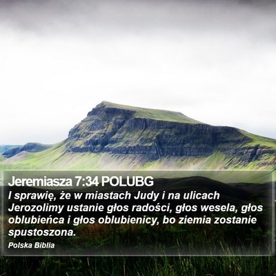 Jeremiasza 7:34 POLUBG Bible Verse Image
