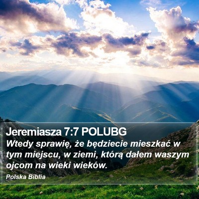 Jeremiasza 7:7 POLUBG Bible Verse Image