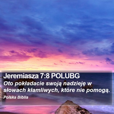 Jeremiasza 7:8 POLUBG Bible Verse Image