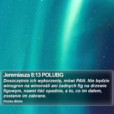 Jeremiasza 8:13 POLUBG Bible Verse Image