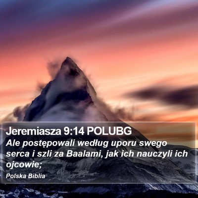 Jeremiasza 9:14 POLUBG Bible Verse Image