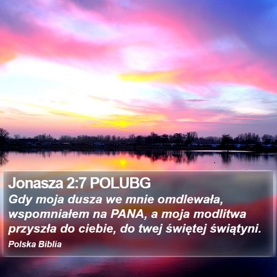 Jonasza 2:7 POLUBG Bible Verse Image