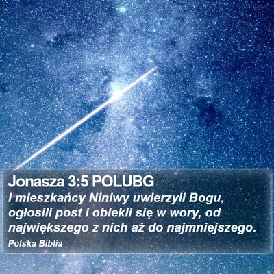 Jonasza 3:5 POLUBG Bible Verse Image