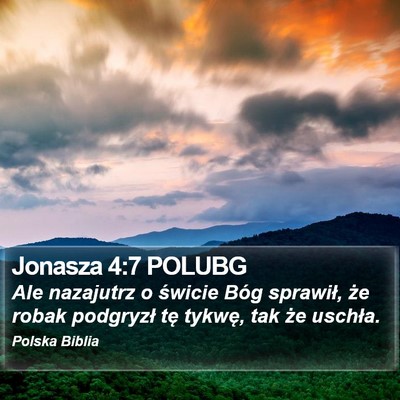 Jonasza 4:7 POLUBG Bible Verse Image