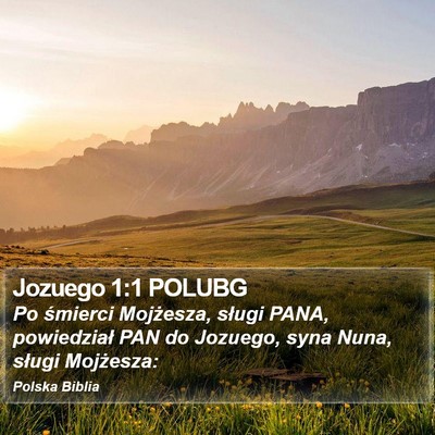 Jozuego 1:1 POLUBG Bible Verse Image