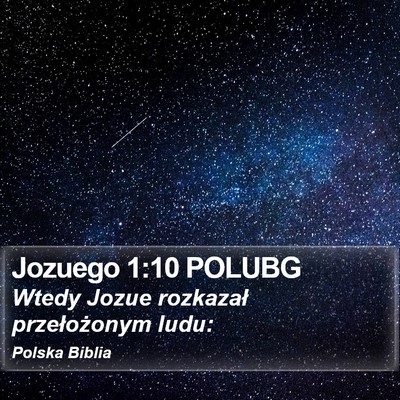 Jozuego 1:10 POLUBG Bible Verse Image