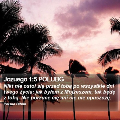 Jozuego 1:5 POLUBG Bible Verse Image