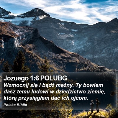 Jozuego 1:6 POLUBG Bible Verse Image