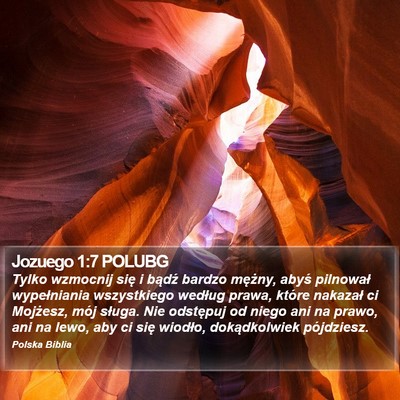 Jozuego 1:7 POLUBG Bible Verse Image