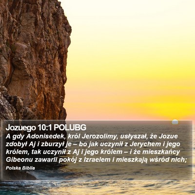 Jozuego 10:1 POLUBG Bible Verse Image
