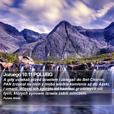 Jozuego 10:11 POLUBG Bible Verse Image