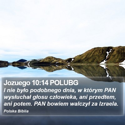 Jozuego 10:14 POLUBG Bible Verse Image