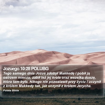 Jozuego 10:28 POLUBG Bible Verse Image