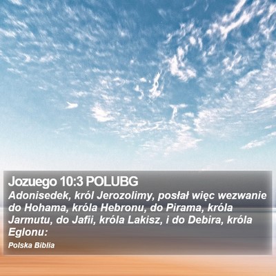 Jozuego 10:3 POLUBG Bible Verse Image