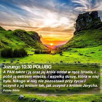 Jozuego 10:30 POLUBG Bible Verse Image