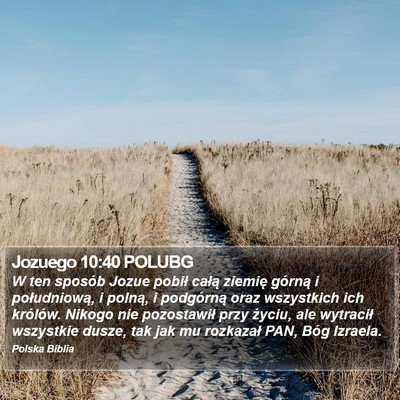 Jozuego 10:40 POLUBG Bible Verse Image