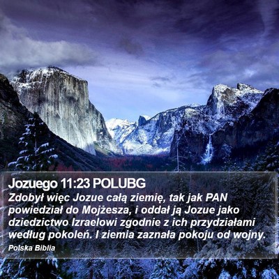Jozuego 11:23 POLUBG Bible Verse Image