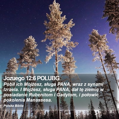 Jozuego 12:6 POLUBG Bible Verse Image