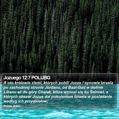 Jozuego 12:7 POLUBG Bible Verse Image