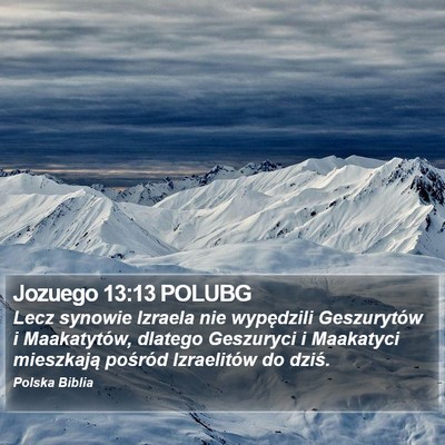 Jozuego 13:13 POLUBG Bible Verse Image