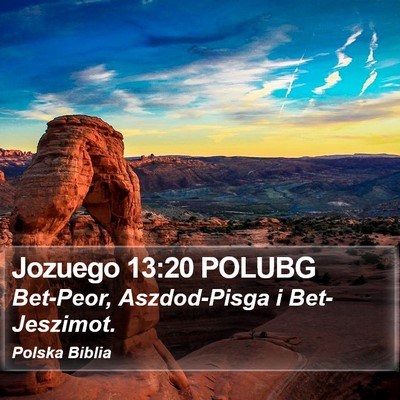 Jozuego 13:20 POLUBG Bible Verse Image
