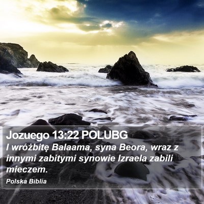 Jozuego 13:22 POLUBG Bible Verse Image