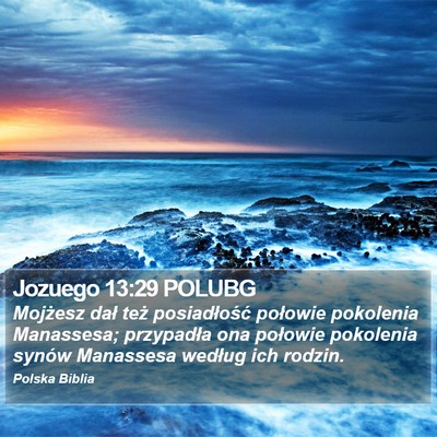 Jozuego 13:29 POLUBG Bible Verse Image