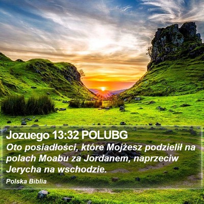 Jozuego 13:32 POLUBG Bible Verse Image