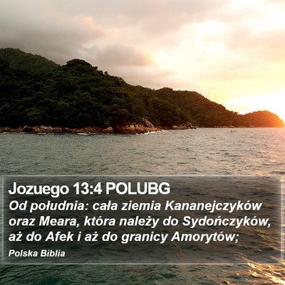 Jozuego 13:4 POLUBG Bible Verse Image