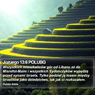 Jozuego 13:6 POLUBG Bible Verse Image
