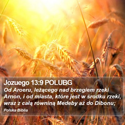 Jozuego 13:9 POLUBG Bible Verse Image