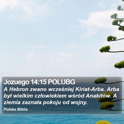 Jozuego 14:15 POLUBG Bible Verse Image