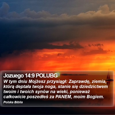 Jozuego 14:9 POLUBG Bible Verse Image