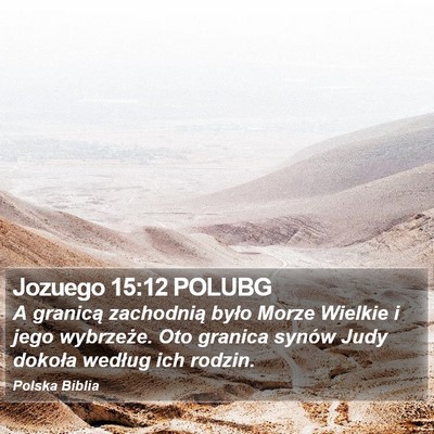 Jozuego 15:12 POLUBG Bible Verse Image