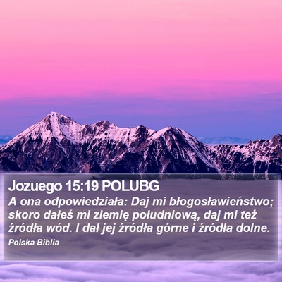 Jozuego 15:19 POLUBG Bible Verse Image