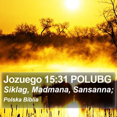 Jozuego 15:31 POLUBG Bible Verse Image