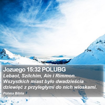 Jozuego 15:32 POLUBG Bible Verse Image