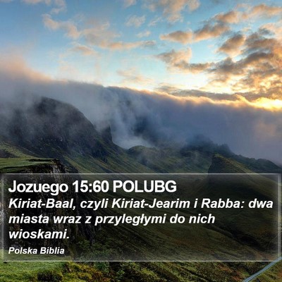 Jozuego 15:60 POLUBG Bible Verse Image