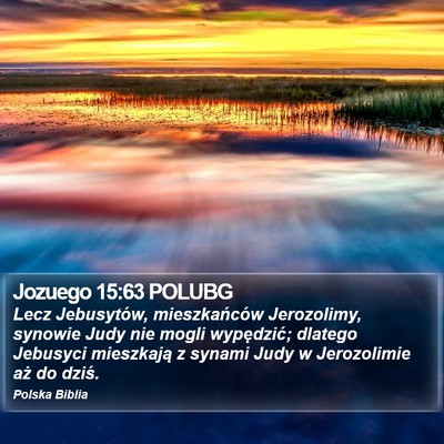 Jozuego 15:63 POLUBG Bible Verse Image
