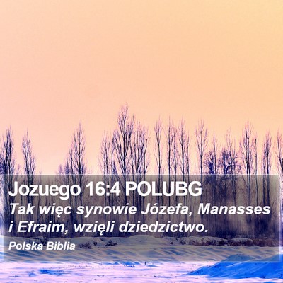 Jozuego 16:4 POLUBG Bible Verse Image