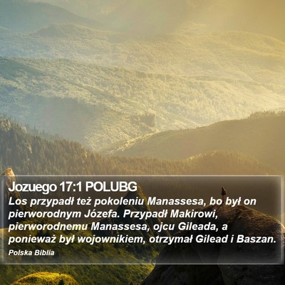 Jozuego 17:1 POLUBG Bible Verse Image