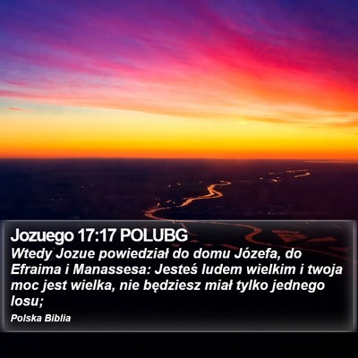 Jozuego 17:17 POLUBG Bible Verse Image