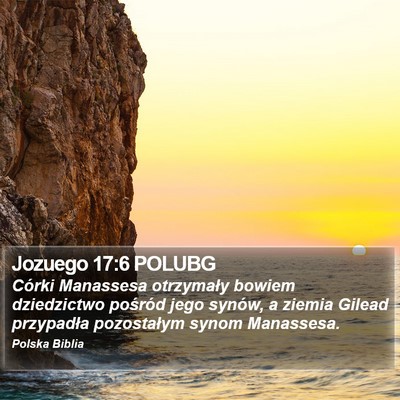 Jozuego 17:6 POLUBG Bible Verse Image