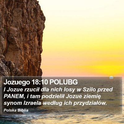 Jozuego 18:10 POLUBG Bible Verse Image