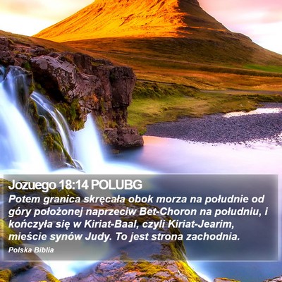 Jozuego 18:14 POLUBG Bible Verse Image