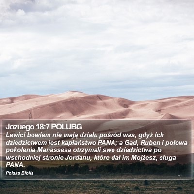 Jozuego 18:7 POLUBG Bible Verse Image