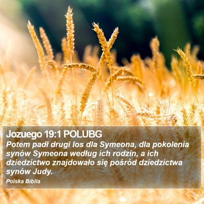 Jozuego 19:1 POLUBG Bible Verse Image