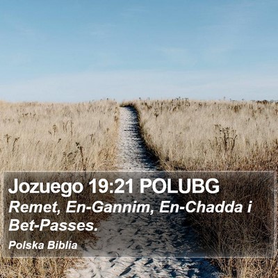 Jozuego 19:21 POLUBG Bible Verse Image